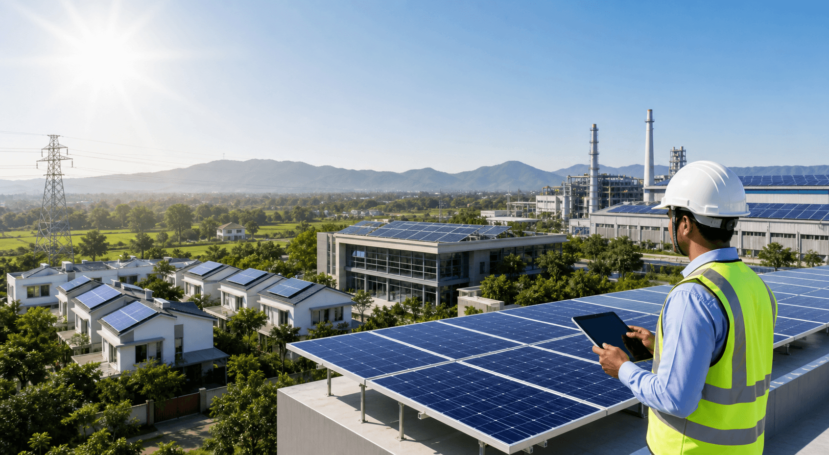Solar panels supporting XolarX renewable energy vision