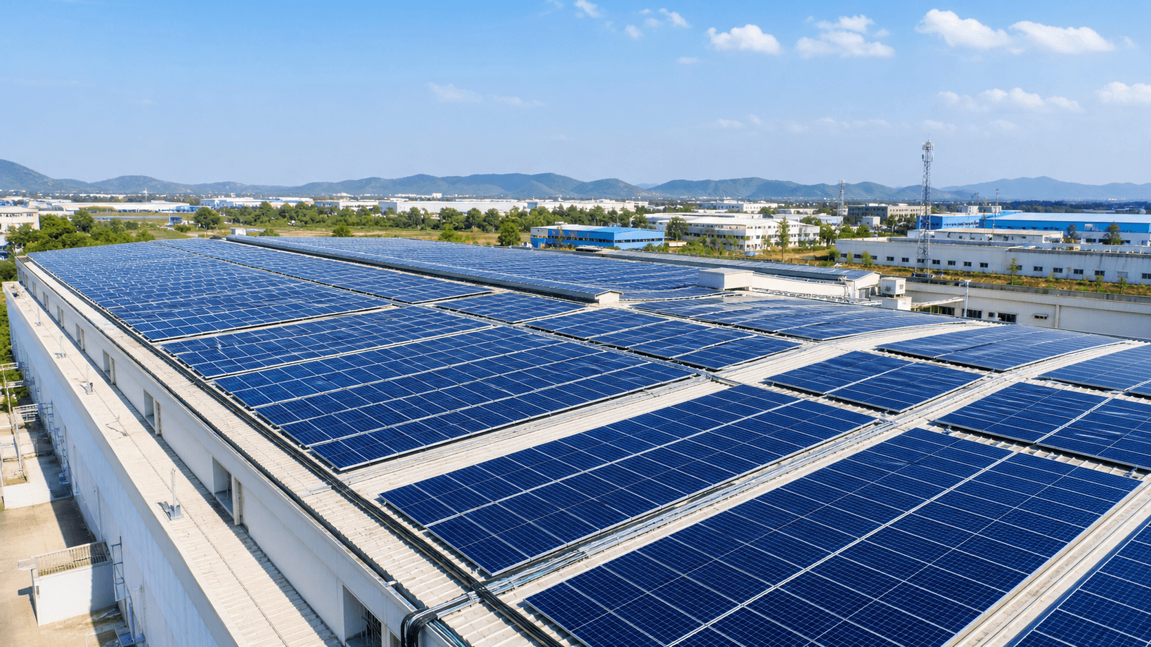 Commercial solar installation for large buildings