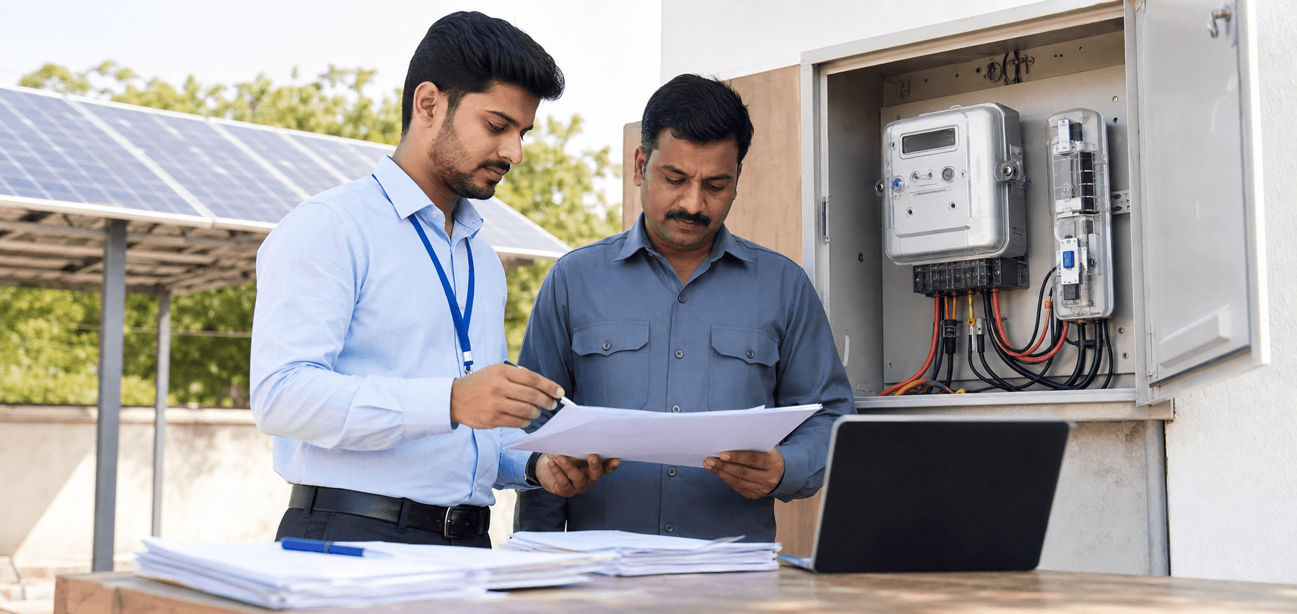 Documentation and approval support for solar net metering