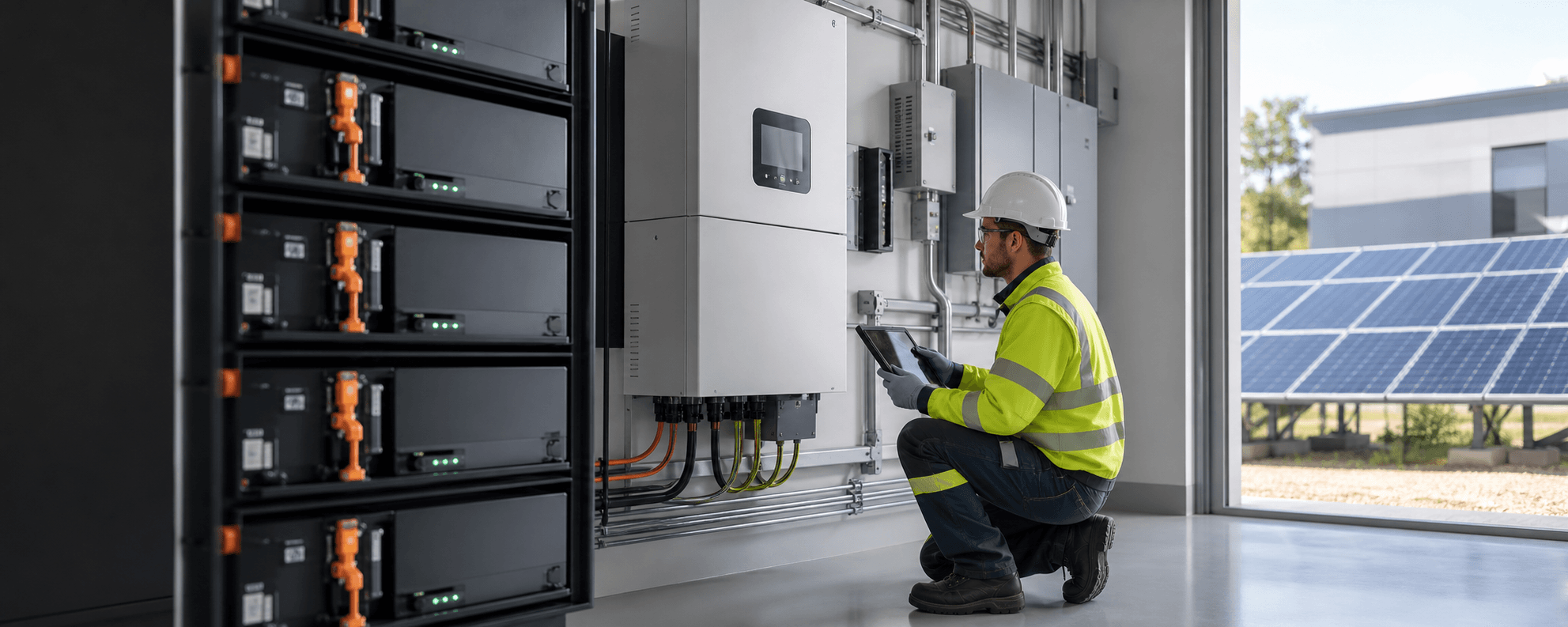 Lithium battery and hybrid solar backup installation
